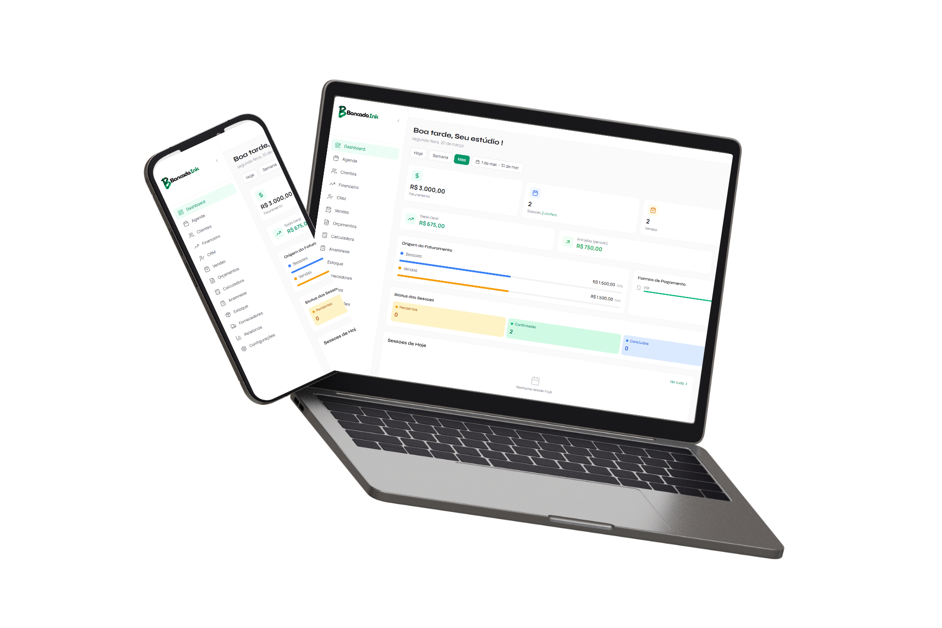 BancadaInk - Sistema para tatuadores em notebook e celular